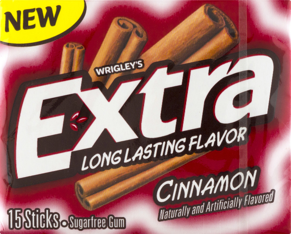 Extra Long Lasting Flavor Cinnamon Sugarfree Gum 15 CT Wrigley's