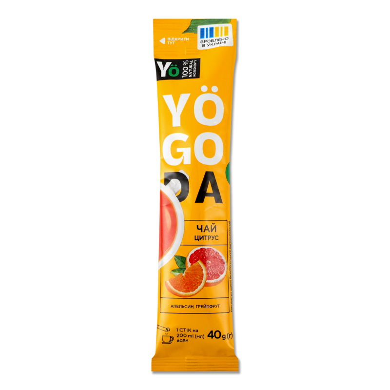 Концентрат напою б/а Чай Цитрус 40г стік Yogoda