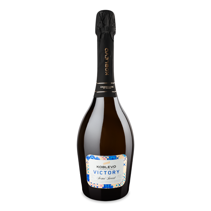 Вино ігристе Victory н/солодке 10,5-12,5% 0,75л Koblevo