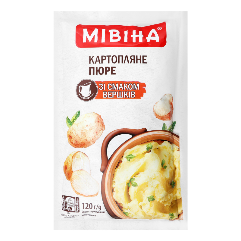 Пюре картопляне зі смаком вершків Мівіна м/у