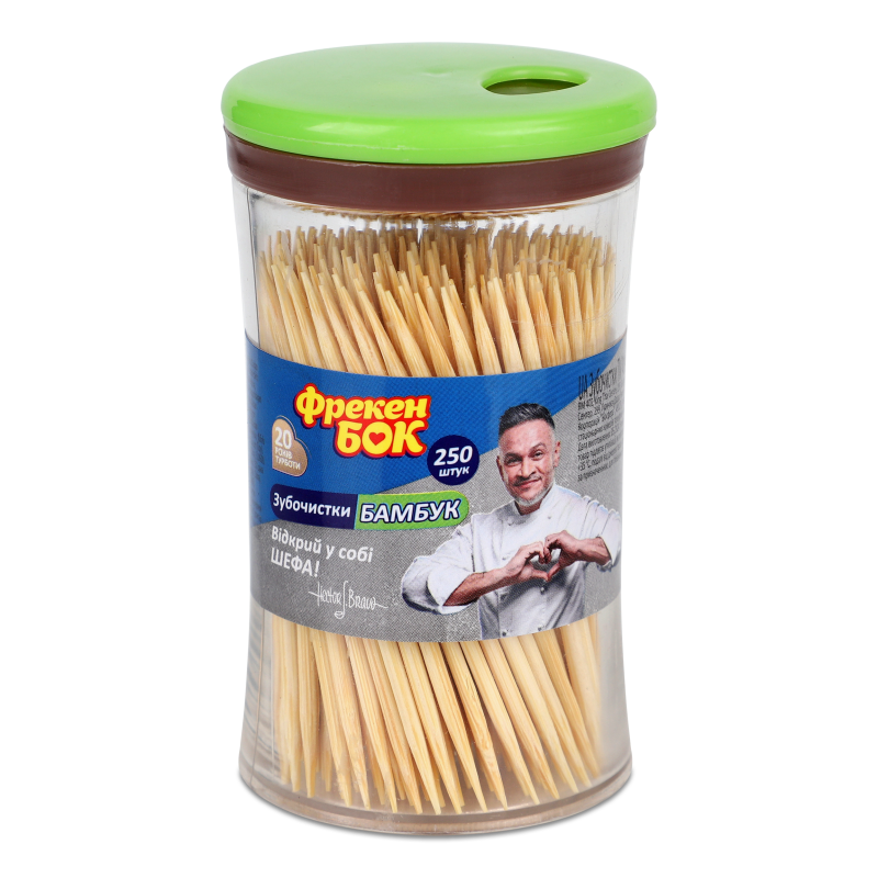 Зубочистки бамбукові 250шт Фрекен Бок