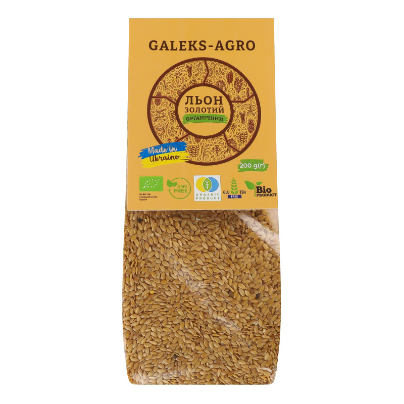 Семена льна золотого органические Galeks-Agro м/у 200г Galeks-Agro ...