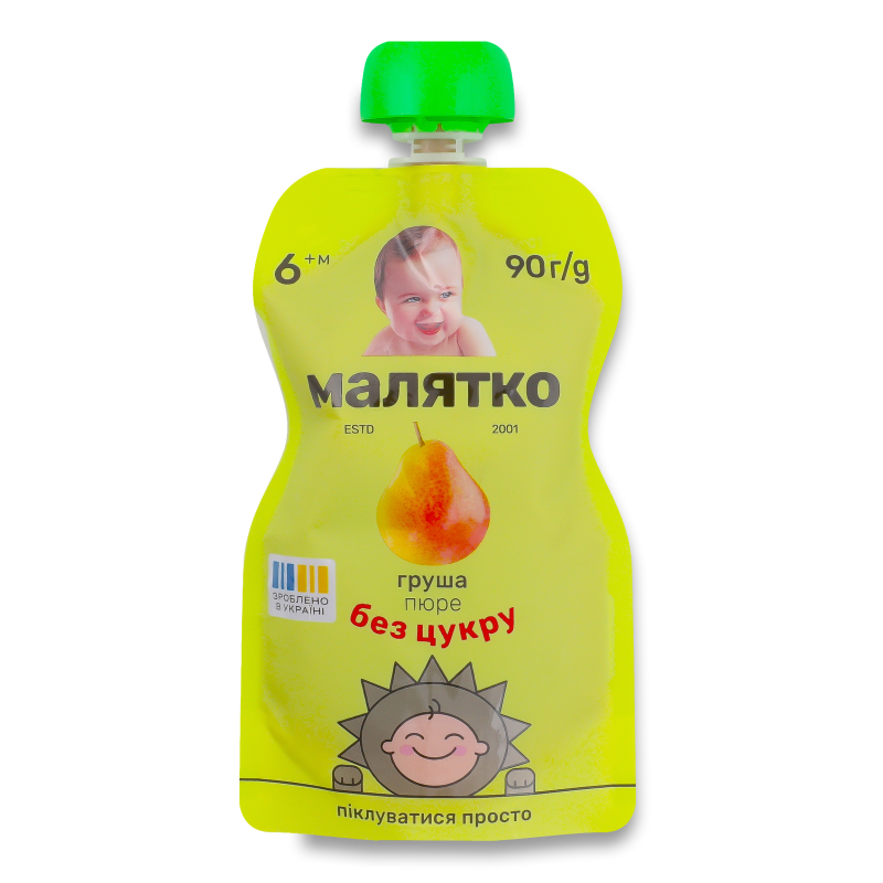 Пюре Груша від 4місяців 90г пауч Малятко