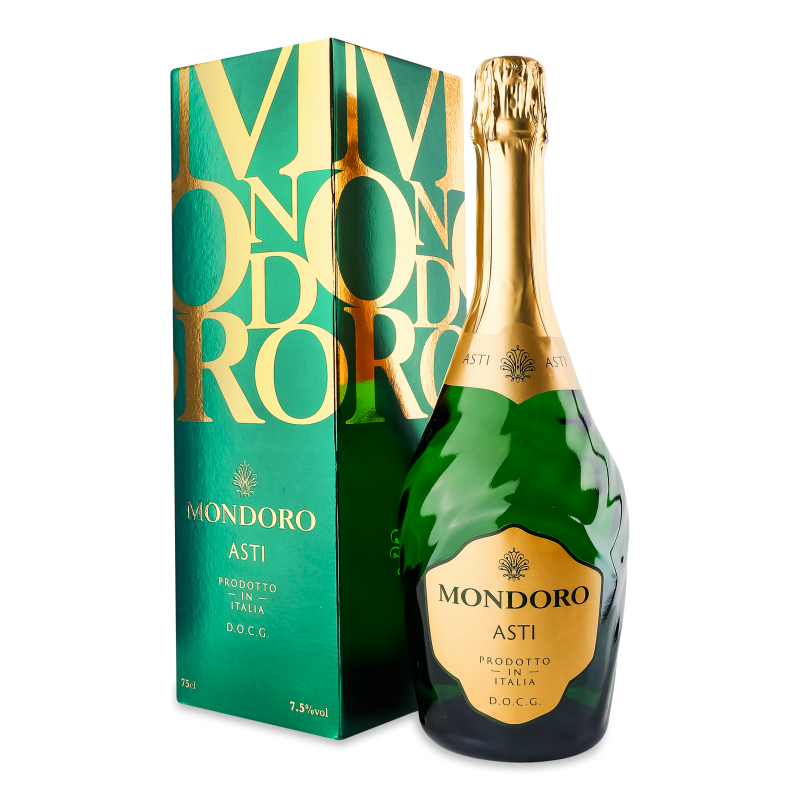 Вино ігристе Asti біле солодке 7,5% 0,75л коробка Mondoro