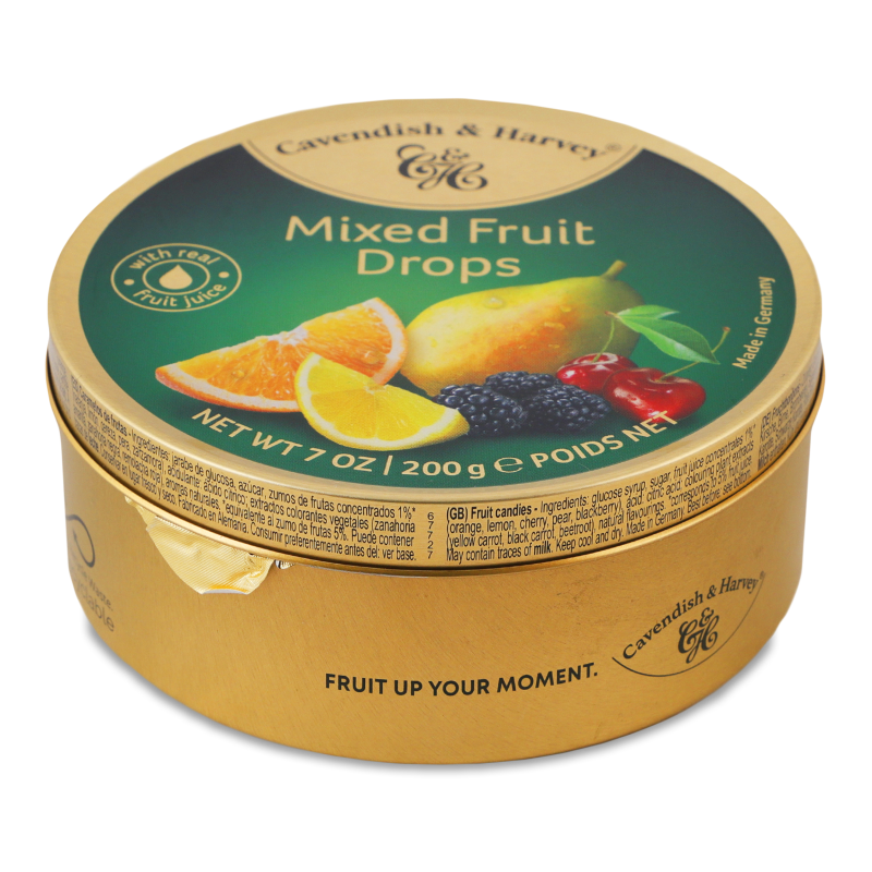 Льодяники Фруктове асорті 200г ж/б Кавендіш