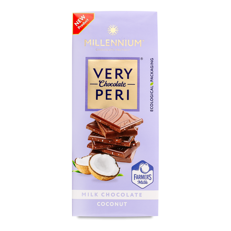 Шоколад Very Peri молочний з кокосовою стружкою 85г Millennium
