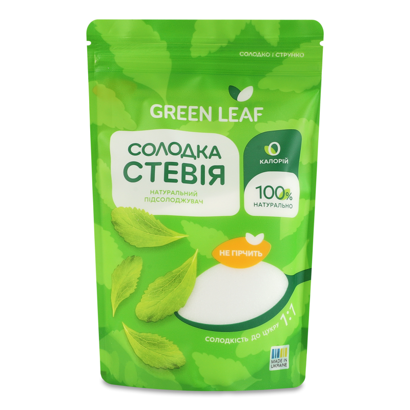 Стевія солодка 1:1 250г д/п Green Leaf