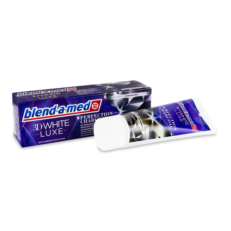 Паста зубна 3Д Вайт Люкс Довершеність вугілля 75мл Бленд-а-мед