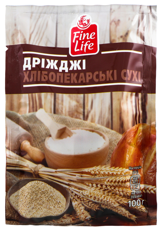 Дрожжи хлебопекарные сухие Fine Life м/у 100г Fine Life(4823079100022 ...