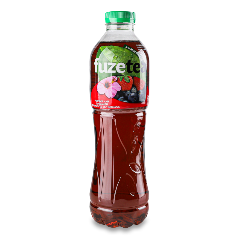 Чай холодний чорний з смаком лісових ягід та гібіскуса 1л пет Fuzetea