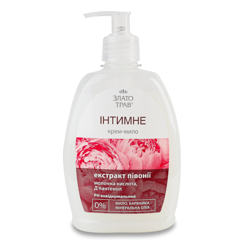 Крем-мило д/інтимної гігієни з рослинним екстрактом піону 330г Злато трав