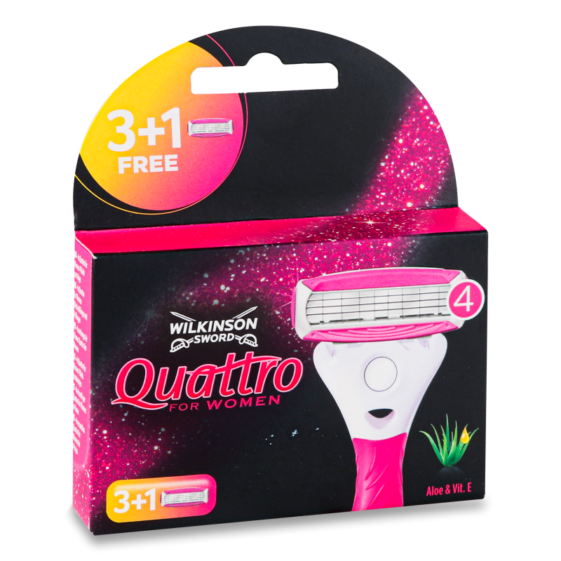 Картридж Кватро фо вумен 4шт Вілкінсон Сворд