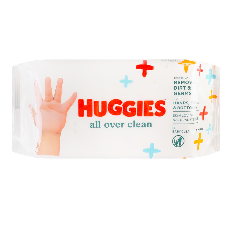 Салфетки влажные детские многослойные All Over Clean Huggies 56шт ...