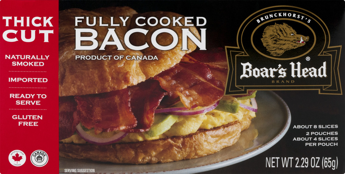 Boar's Head Fully Cooked Bacon Thick Cut 8 CT Boar's Head(42421110593