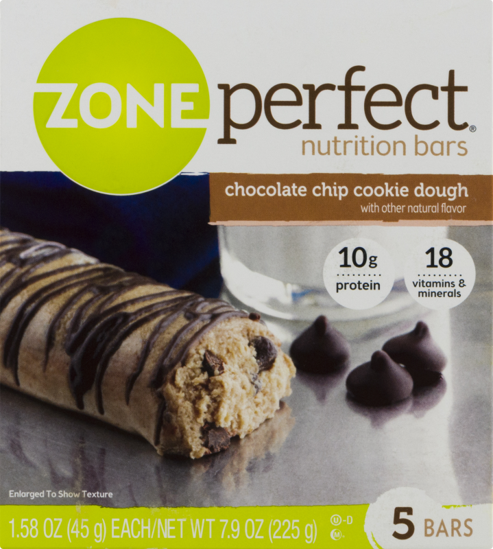 Zone Perfect Nutrition Bars Chocolate Chip Cookie Dough - 5 CT