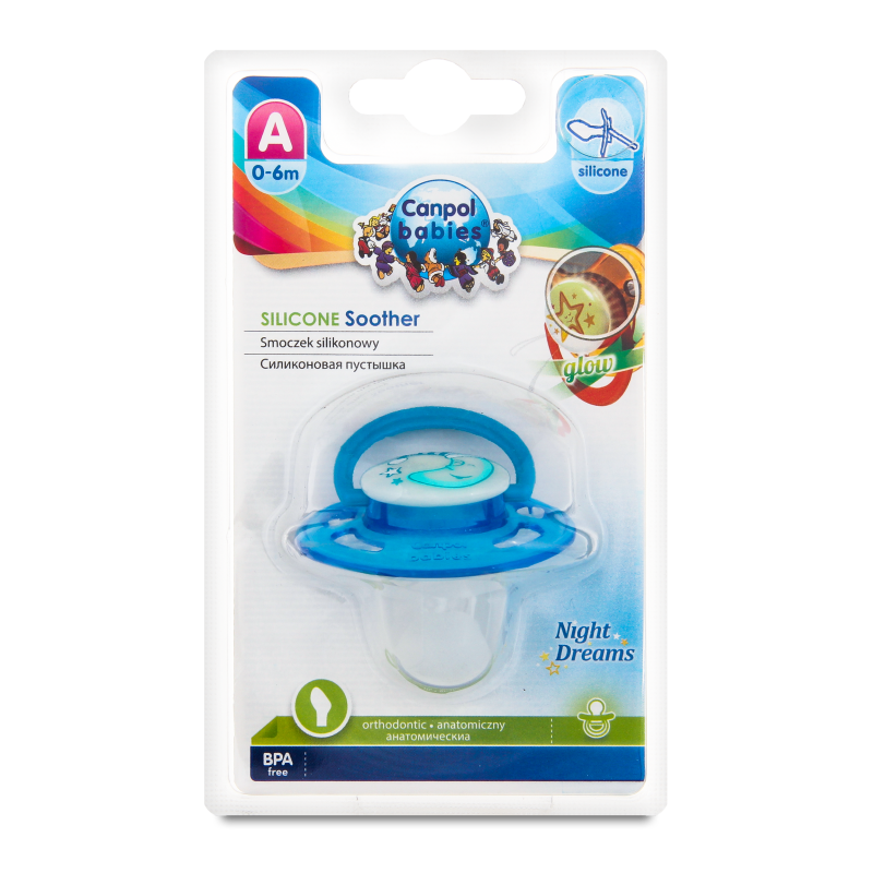 Пустушка Найт дрімс силіконова анатомічна 0-6місяців арт22/500 Канпол бейбіс