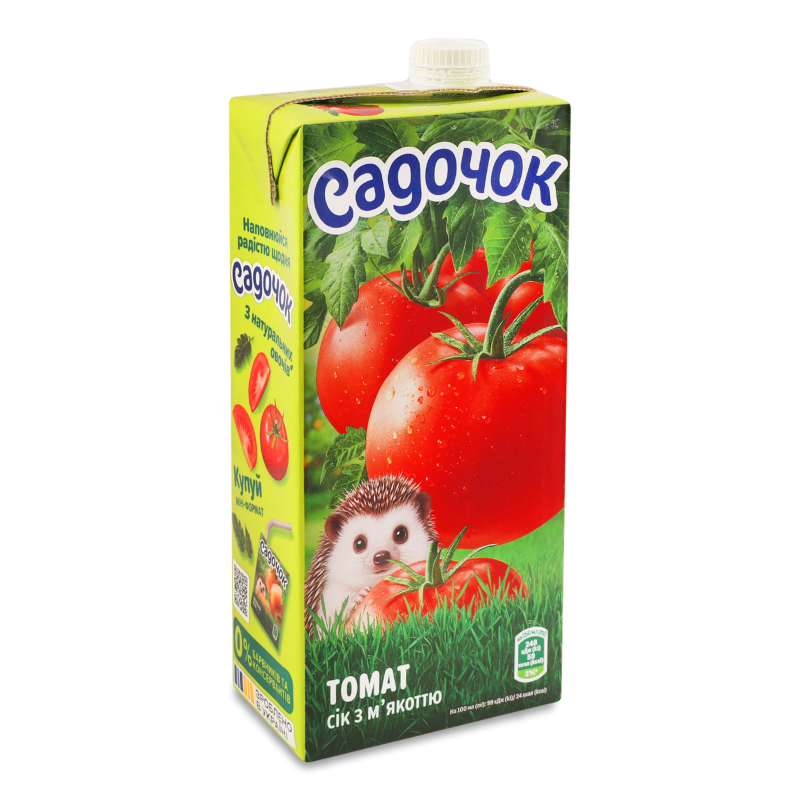 Сік томатний з м’якоттю 0,95л т/п Садочок