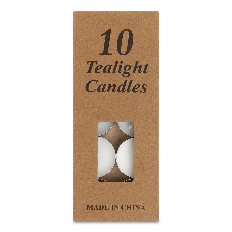 Свічка чайна біла 10шт