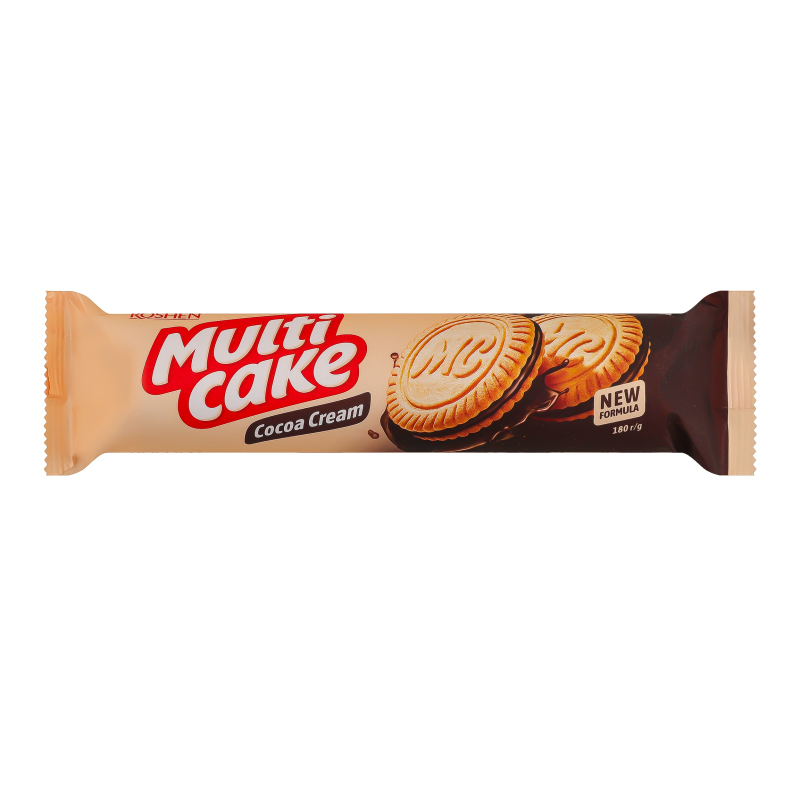 もっち　送料分 Печенье сахарное с начинкой какао Multicake Roshen м/у 180г Roshen