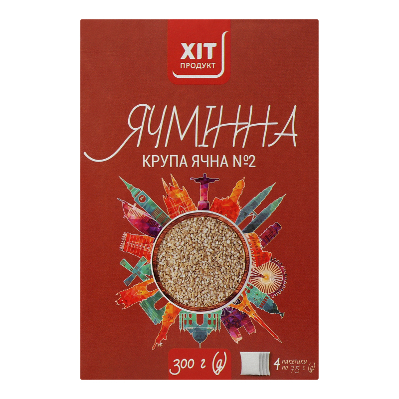Крупа ячна ячмінна №2 Хіт продукт к/у 4х