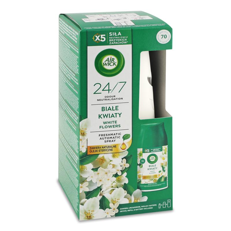 Освіжувач повітря Райські квіти автоматичний+аерозоль 250мл Air Wick