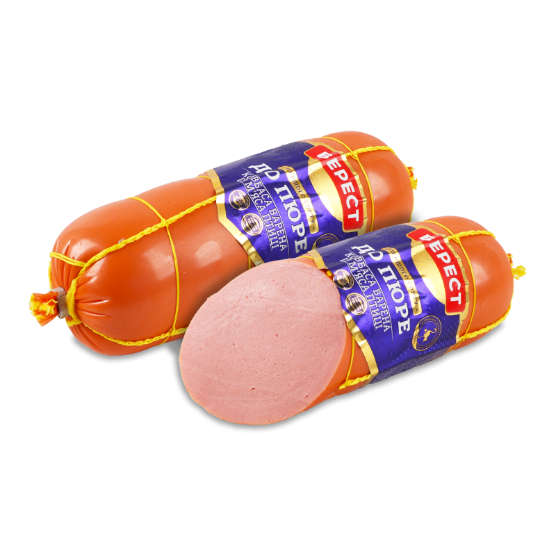 Ковбаса До пюре з м”яса птиці варена 1г п/а 500г Верест