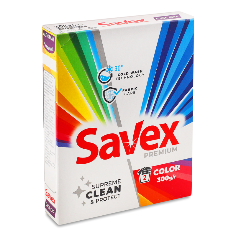 Засіб миючий порошкоподіний Premium Color автомат 300г Savex