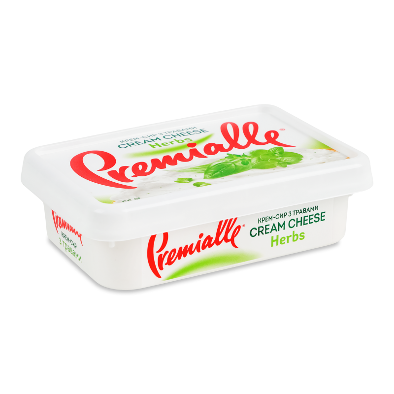 Крем-сир з травами 55% 170г ванночка Premialle