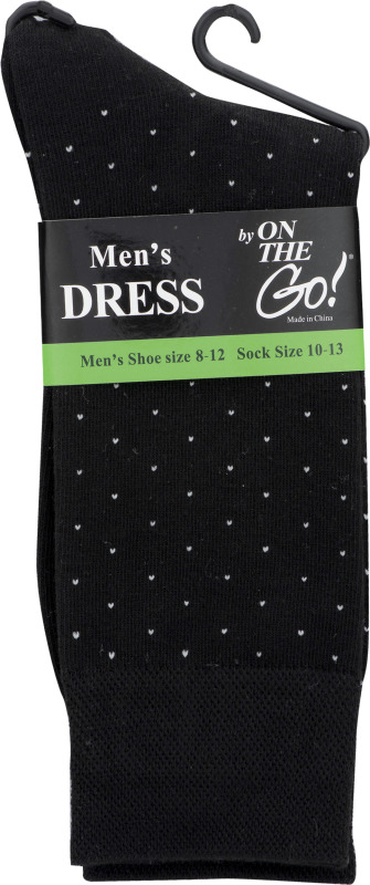 On the go! men's dress socks shoe size 8-12 navy (784716330001)
