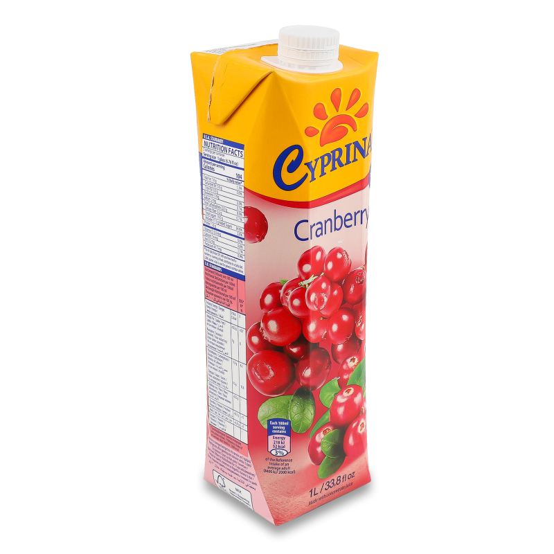 Напій соковий Журавлина 1л т/п Cyprina