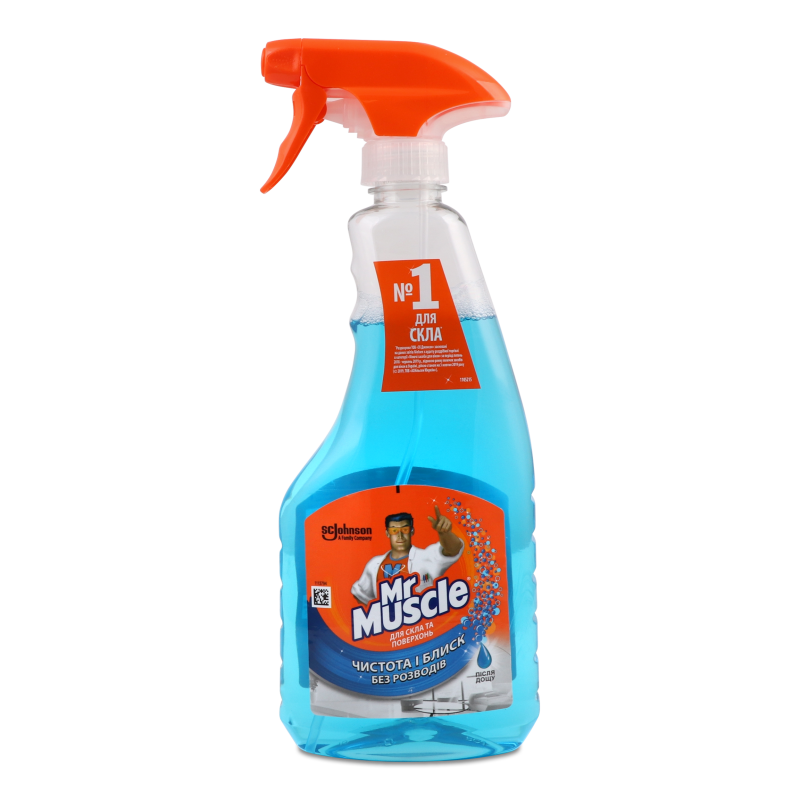 Засіб д/миття скла та поверхонь Професіонал Після дощу 500мл зрозпилювачем Mr.Muscle
