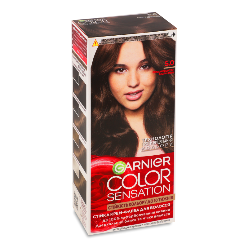 Крем-фарба д/волосся Колор Сенсейшн 5.0 сяючий світло каштановий Гарньє