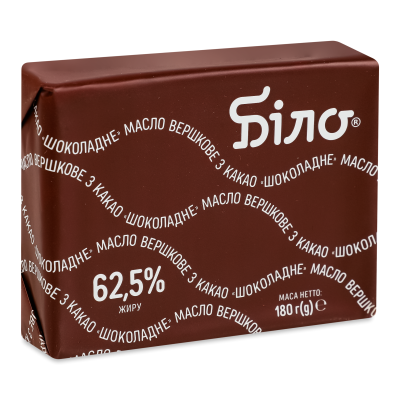 Масло Шоколадне вершкове з какао 62,5% 180г Біло