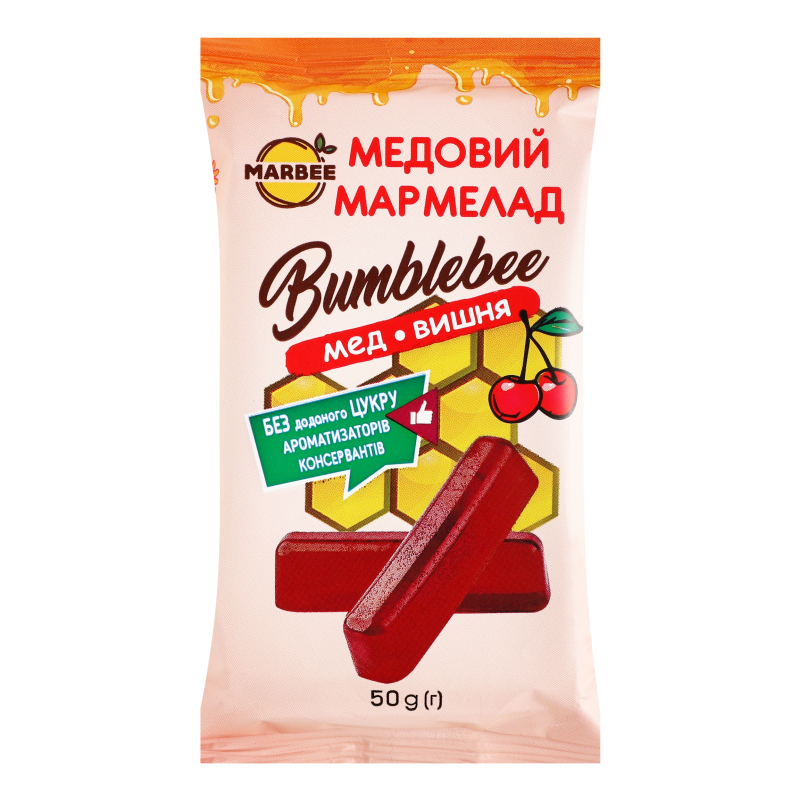 Мармелад медовый Мед-вишня Bumblebee Marbee м/у 50г Marbee ...
