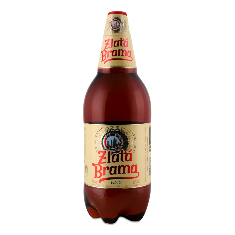 Пиво світле 5% 1,75л пет Zlata Brama