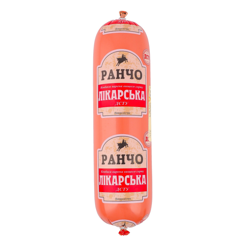 Ковбаса варена Лікарська Ранчо в/с кг