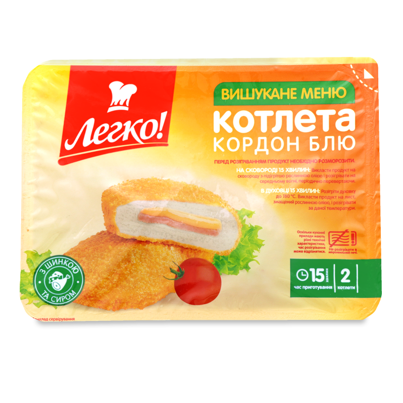 Котлета Кордон-блю заморожена 315г Легко