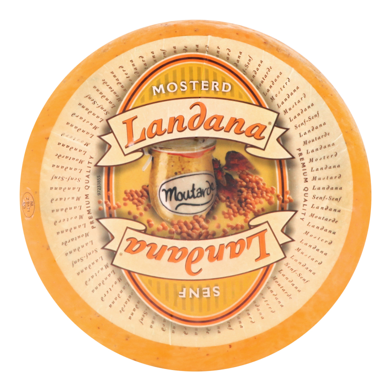Сир 50% твердий з гірчицею Landana кг