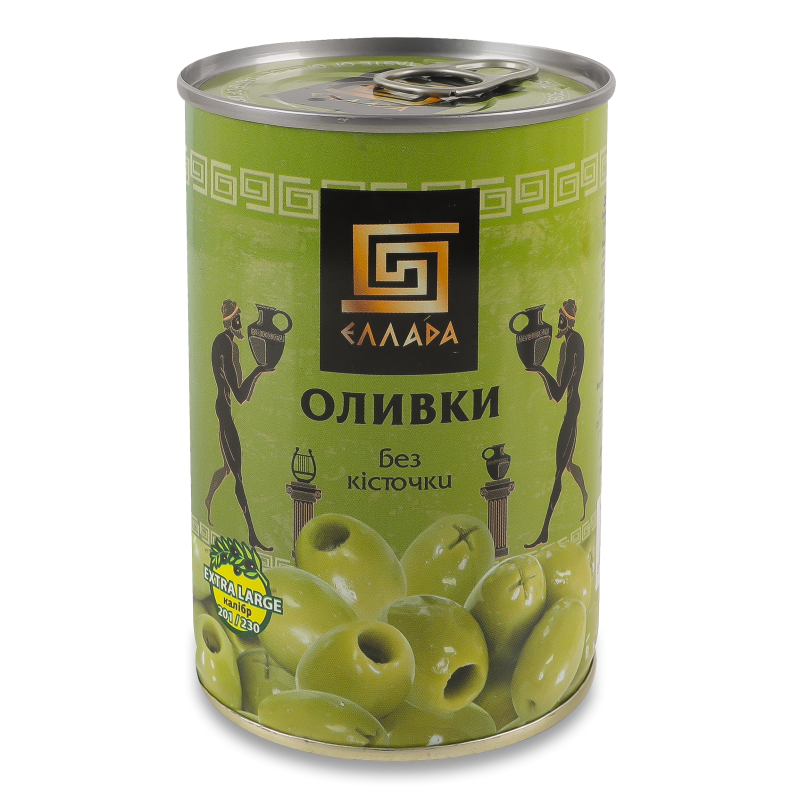 Оливки б/к 420г ж/б з ключем Еллада