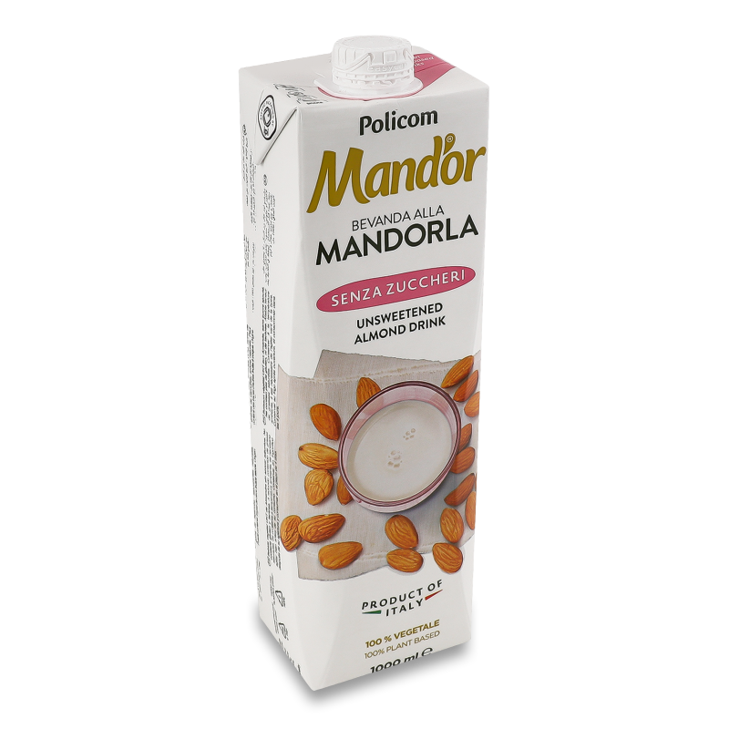 Напій мигдальний без цукру 1000мл т/п Мандор