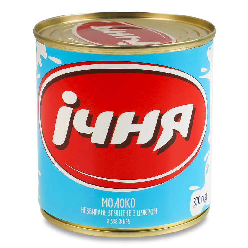 Молоко згущене з цукром 8,5% 370г ж/б Ічня