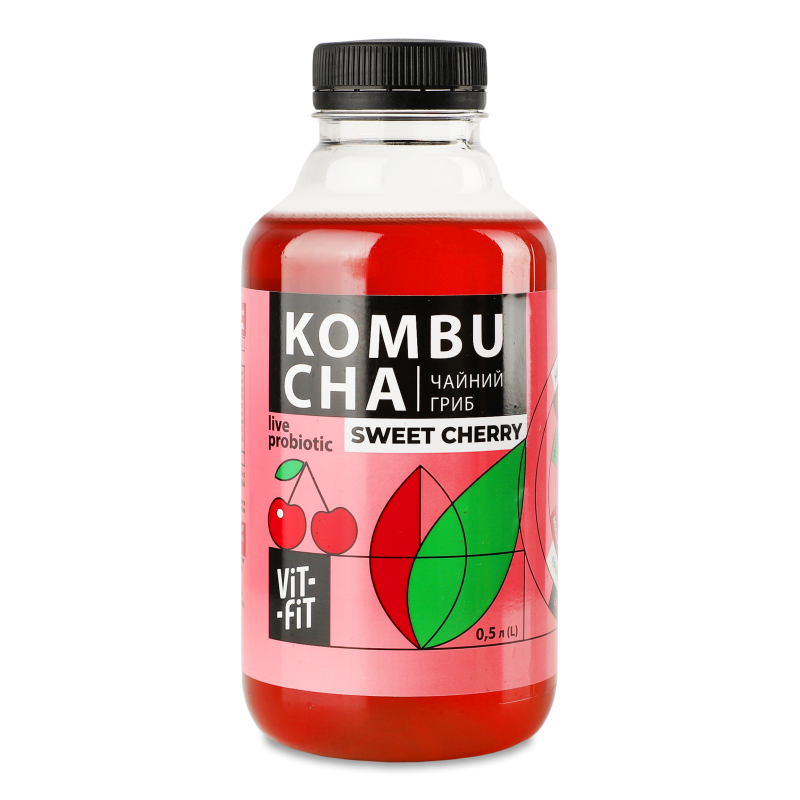 Напій бродіння Kombucha Sweet Cherry 0,5л пет Vit-Fit