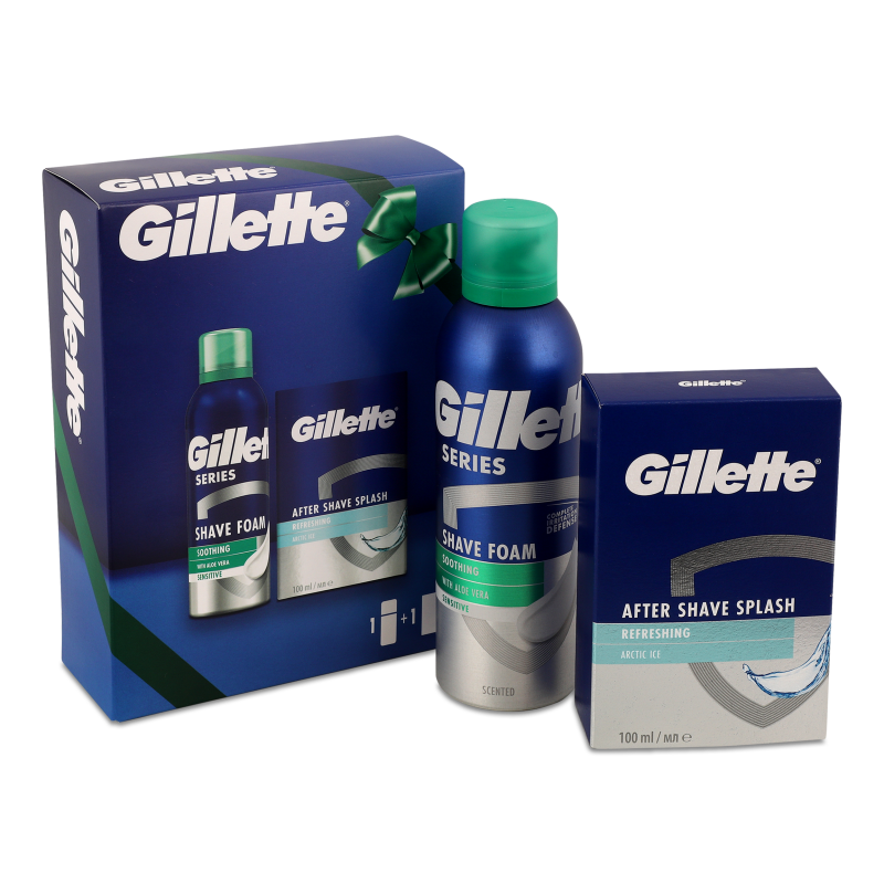 Набір Піна д/гоління Sensitive 200мл+Лосьйон п/гоління Arctic Ice 100мл Gillette
