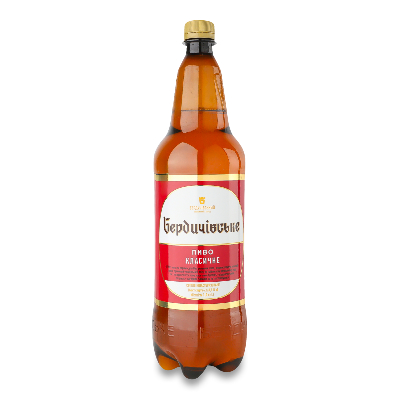 Пиво Класичне світле 3,5% 1л пет Бердичівське