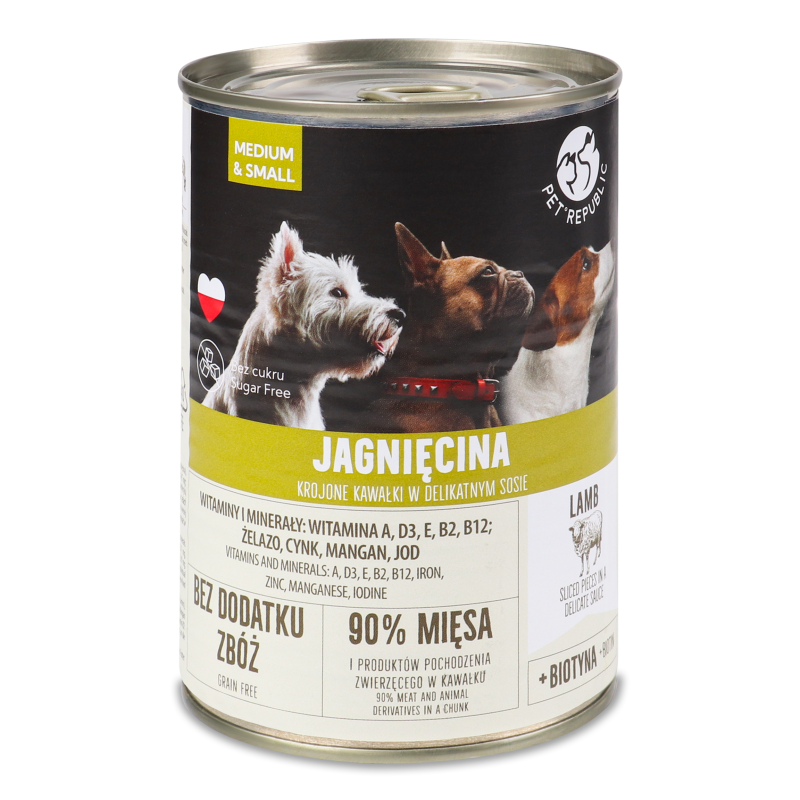 Корм д/собак Шматочки баранини в соусі 400г ж/б Pet Republic