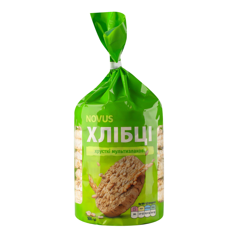 Хлібці мультизлакові хрусткі Novus м/у