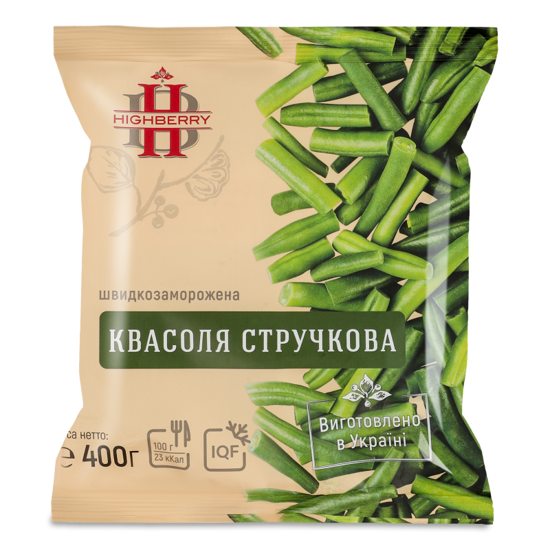 Квасоля стручкова швидкозаморожена 400г Highberry