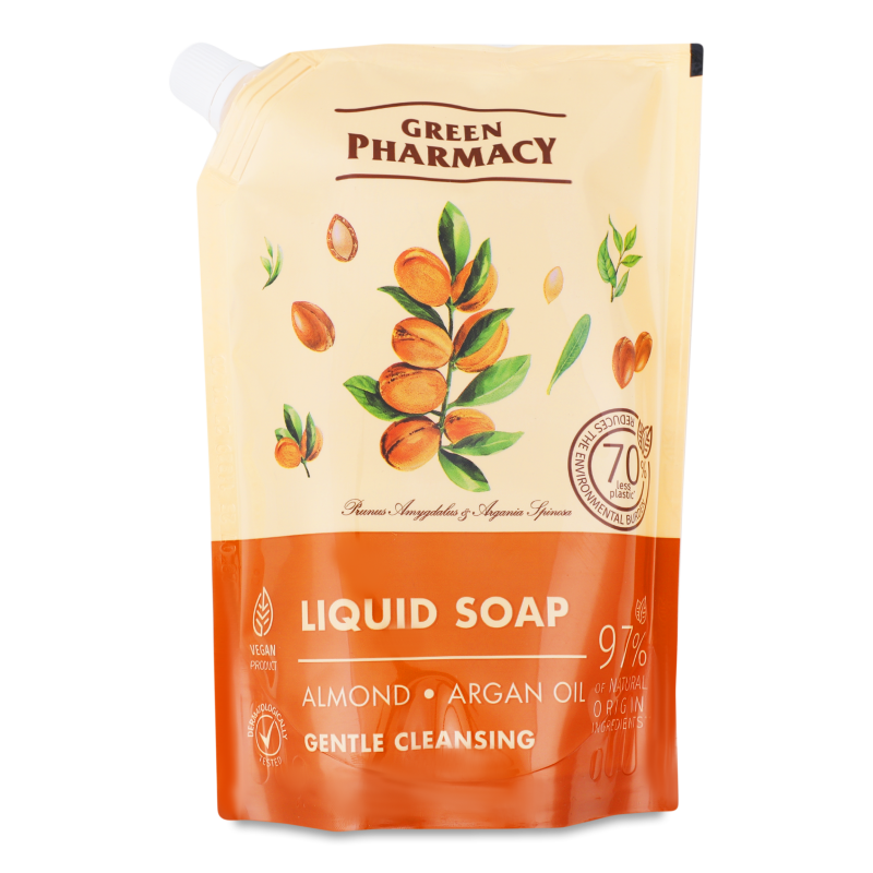 Мило рідке Мигдаль та арганова олія 460мл д/п Грін Фармесі