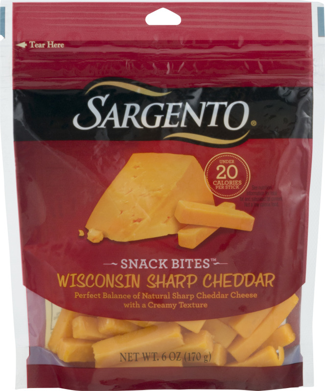 Sargento Snack Bites Wisconsin Sharp Cheddar Sargento(46100020005