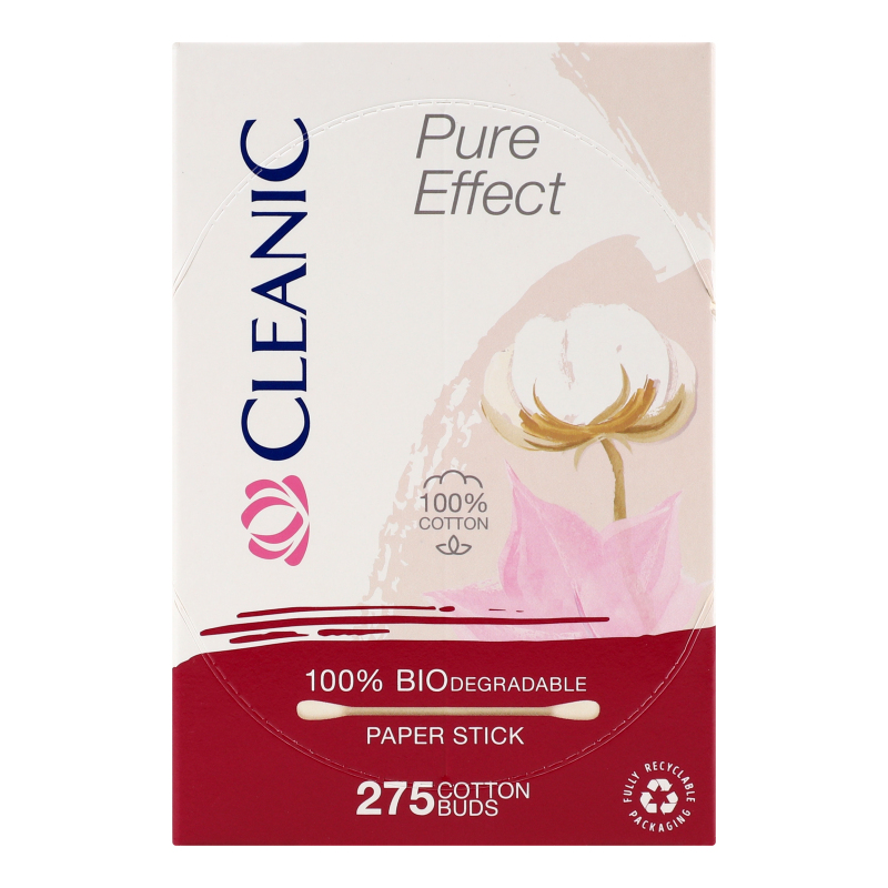 Палочки ватные Pure effect Cleanic 275шт Cleanic(15900095036019 ...
